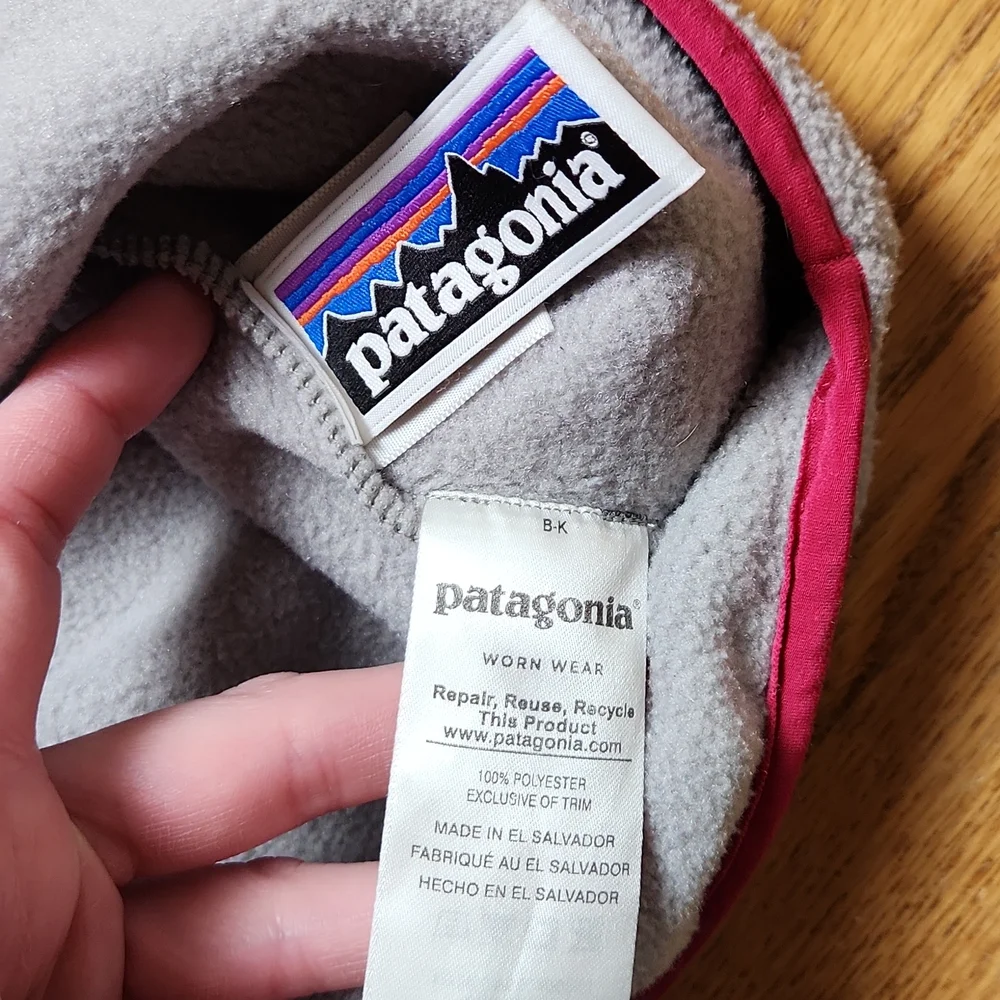 Patagonia Synchilla Snap T gray pink fleece pullover